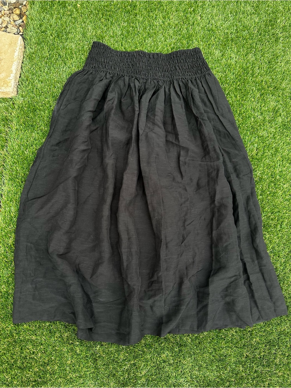 & Other Stories Black Shirred Maxi Skirt 🖤